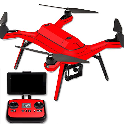 MightySkins Skin Compatible with 3DR Solo Drone Quadcopter wrap Cover Sticker Skins Solid Red