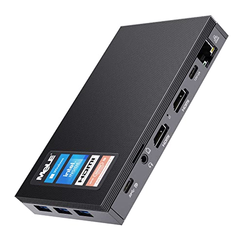 MeLE Quieter3C Fanless Mini PC Windows 11 Pro Celeron N5105 16GB 512GB Micro Computer with Full Function Type C Small Desktop WiFi6 Ethernet PXE Unlock BIOS PD Industrial Personal Media