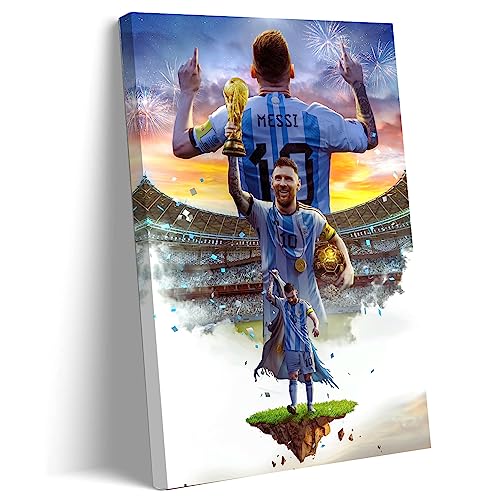 Football Sports Super Star Lionel Messi Poster Picture Canvas Wall Art Print Modern Home Room Decor Unframe: 12x18inch