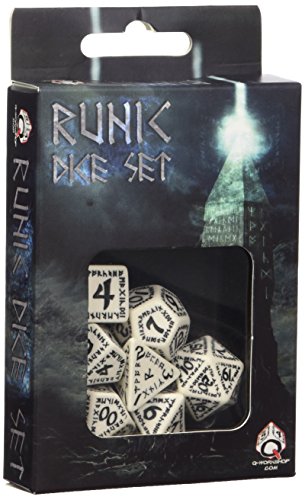 Runic White & Black Dice Set (7)