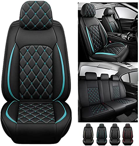 EKEGUY Car Seat Cover Leather Full Set for DS All Models DS Ds3 Ds4 Ds6 Ds4S Ds5, Universal Non-Slip Waterproof Durable Vehicle Seat Covers (Color : Cream)