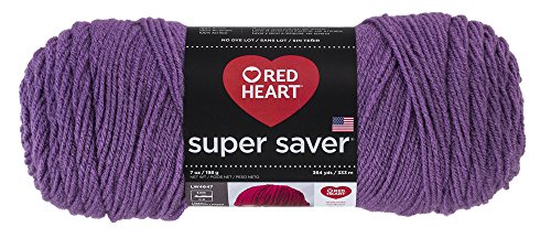 RED HEART E300.0528 Yarn, Solid-Medium Purple