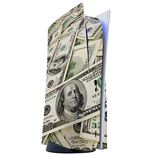 ITS A Skin Skins Compatible with Sony Playstation 5 Console Disc Edition - Protective Decal Overlay Stickers wrap Cover - Cash Money