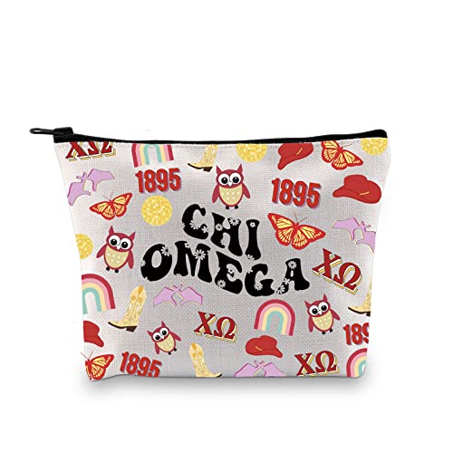 Chi O Recruitment Gift Sorority Senior Gift Greek Paraphernala Big Little Sister Gift Greek Life Pledge Day Gift Sorority Cosmetic Ba (Chi O Bag)