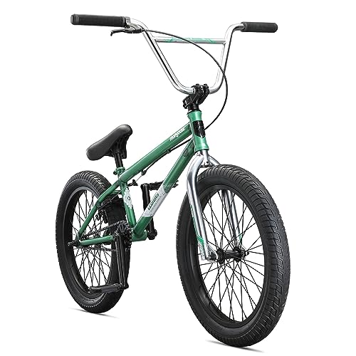Mongoose Legion L60 Kids Freestyle BMX Bike, Intermediate Rider, Boys and Girls Bikes, 20-Inch Wheels, Hi-Ten Steel Frame, Micro Drive 25x9T BMX Gearing, Green