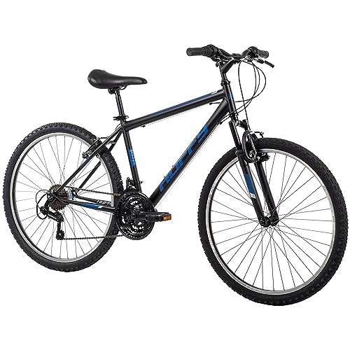 Huffy Stone Mountain Mens 26 Inch Mountain Bike, Matte Black Frame, 21-Speed Shimano Twist Shifting, Front Suspension, Comfort Saddle | 20'/24'/26' Sizes, 6-21 Speeds, Dual Suspension Available |