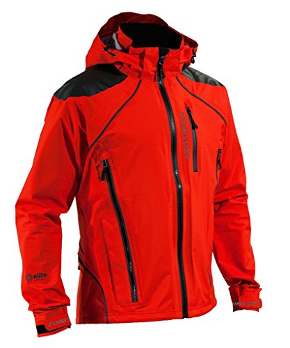 Showers Pass Men's Refuge Waterproof Breathable Windproof Hooded Packable Rain Jacket - Cayene Red - X-Large