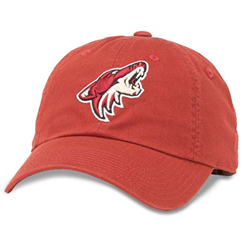 AMERICAN NEEDLE Blue Line NHL Team Dad Hat, Arizona Phoenix Coyotes, Cardinal Red (40742A-PCO)