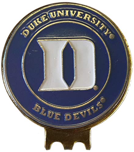 Mobile Pro Shop Golf Ball Markers with Hat Clip – Easily Attaches to Golf Cap – Made of Stainless Steel & Ideal for Professional Golfers (Duke Blue Devils)
