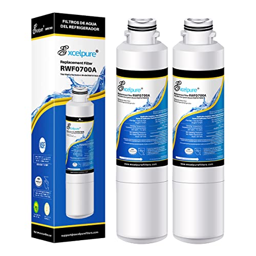 EXCELPURE DA29-00020B Replacement for Samsung HAF-CIN, RF28HMEDBSR,DA97-08006A, RF28HFEDBSR, RF28JBEDBSG, RF261BEAESR, RF4287HARS, RF263BEAESR, RF23HCEDBSR, RF28HFEDTSR,Refrigerator Water Filter,2PACK