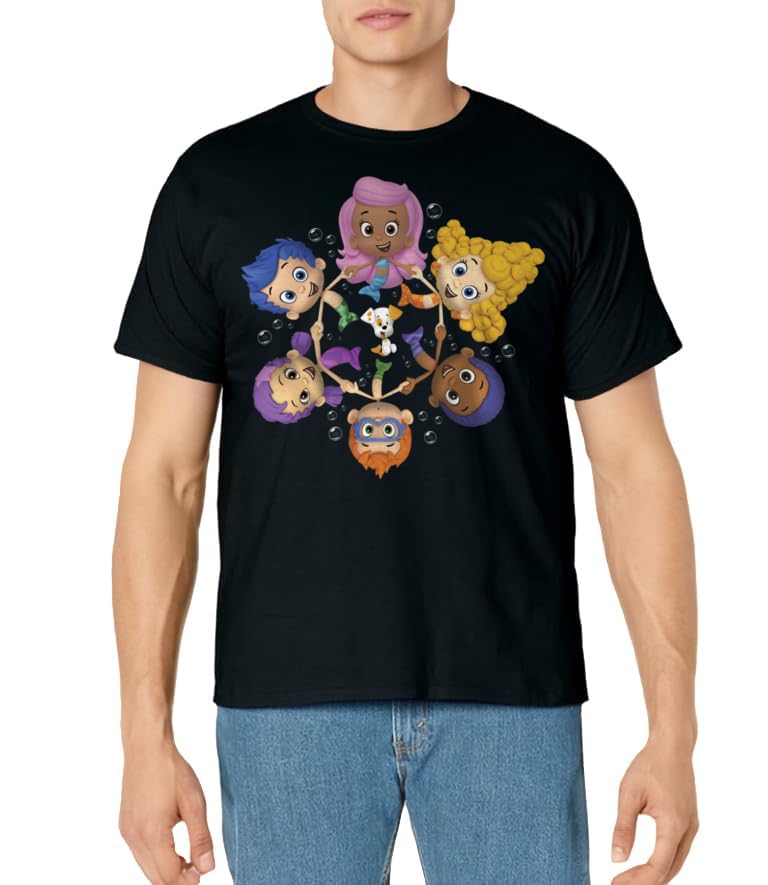 Bubble Guppies Synchronized Swimming Circle Portrait T-Shirt