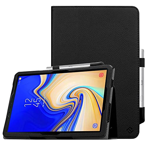Fintie Folio Case for Samsung Galaxy Tab S4 10.5 2018 Model SM-T830/T835/T837, [Corner Protection] Premium Vegan Leather Stand Cover with S Pen Protective Holder Auto Sleep/Wake, Black
