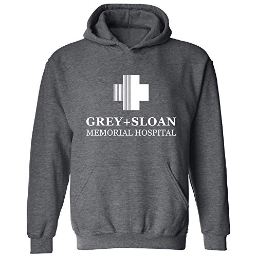 UGP Campus Apparel Grey Sloan Memorial Hospital - Hospital Surgeon Doctor Drama Hoodie - Large - Dark Heather