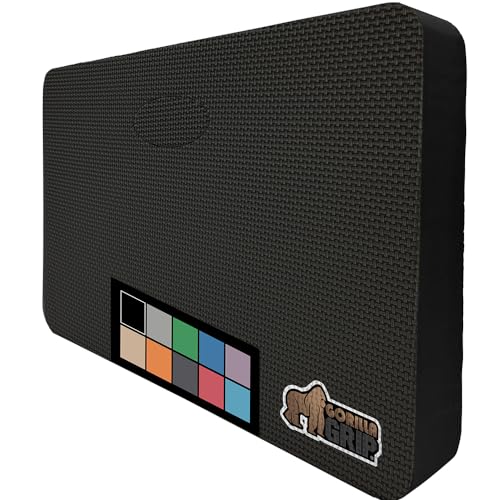 Gorilla Grip Extra Thick Kneeling Pad, Supportive Soft Foam Cushioning for Knee, Water Resistant Construction for Gardening, Bathing Baby, Workout Supplies, Lightweight, Garden Work Gifts, Black