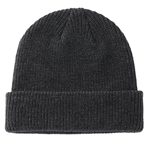Connectyle Classic Men's Warm Winter Hats Acrylic Knit Cuff Beanie Cap Daily Beanie Hat (Charcoal) ,Medium