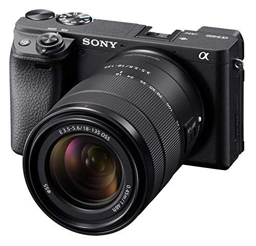 Sony Alpha a6400 Mirrorless Camera: Compact APS-C Interchangeable Lens Digital Camera with Real-Time Eye Auto Focus, 4K Video, Flip Screen & 18-135mm - E Mount Compatible Cameras ILCE-6400M/B