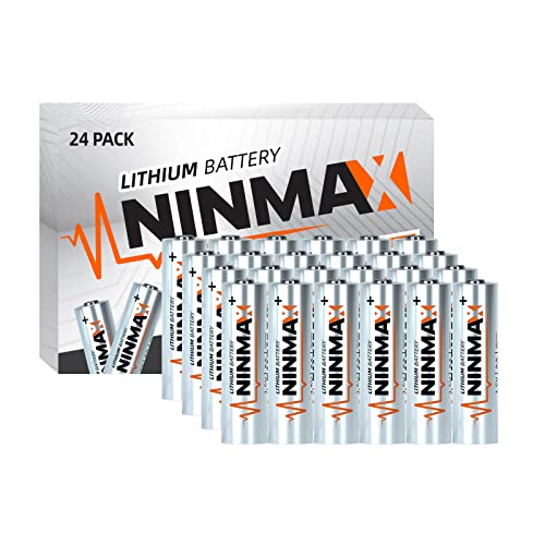 NINMAX Lithium AA Batteries 3500mAh, 24 Pack 1.5V Longest Lasting Double A Battery for High-Tech Devices【Non-Rechargeable】-New Upgraded