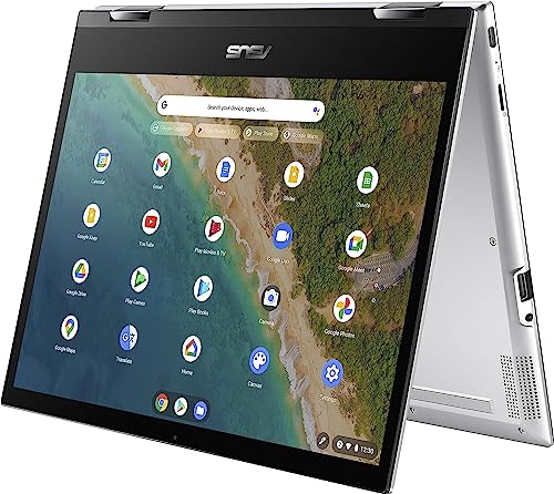 ASUS Chromebook Flip CM3, 12' Touchscreen NanoEdge Display, MediaTek Kompanio 820 T8192, Arm NATT MC5 GPU, 64GB eMMC, 4GB RAM, Wi-Fi 5, Chrome OS, Silver CM3200FM1A-DH01T (Renewed)