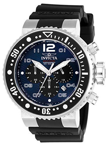 Invicta Men's Pro Diver 52mm Silicone Quartz Chronograph Watch, Black (Model: 26731)