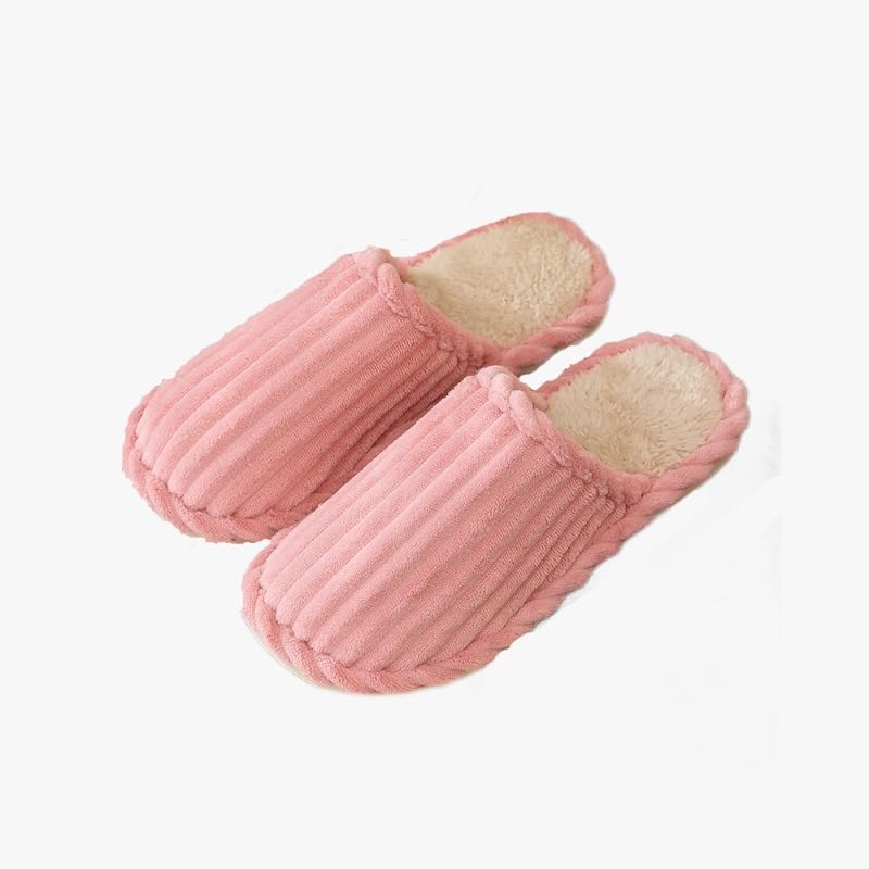 Fluffy House Slippers for Women, Fuzzy Plush Indoor Slippers with Anti-Skid Sole