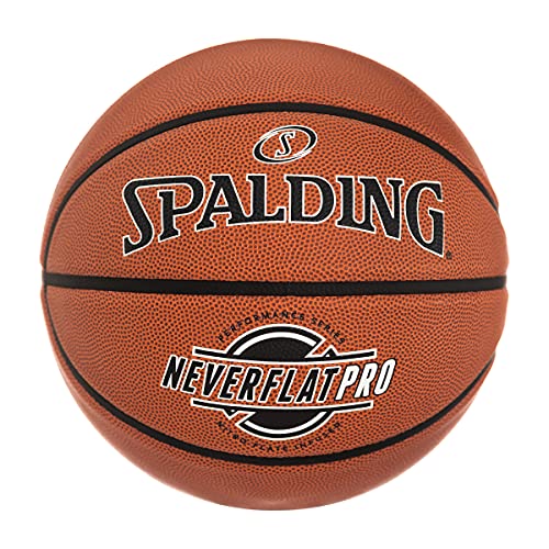 Spalding NeverFlat Pro Indoor-Outdoor Basketball 29.5',orange