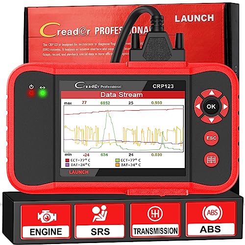 LAUNCH CRP123 OBD2 Scanner 2024 Newest Elite Code Reader Engine/ABS/SRS/Transmission Car Diagnostic Tool, ABS Code Reader, SRS Scan Tool, Check Engine Code Reader, Lifetime Free Update Scan Tool