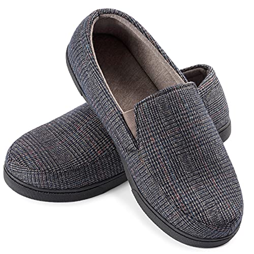 Zizor Men's Lightweight House Slipper with Memory Foam, Cozy Closed Back Bedroom Slipper for Indoor Outdoor, Gift for Father/Dad (Brown, Size 11)