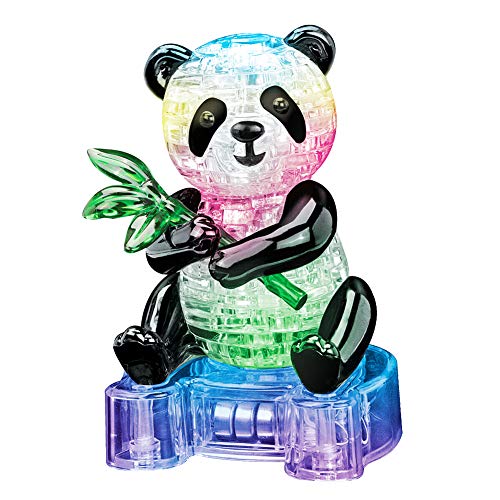 Little Bado Puzzles for Adults DIY 3D Crystal Puzzles Panda 3D Puzzle Plastic Home Decoration Birthday Valentines Gift Toy for Children Kids Age 6 7 9 10 11 12 Years Old Adult Crystal Puzzles