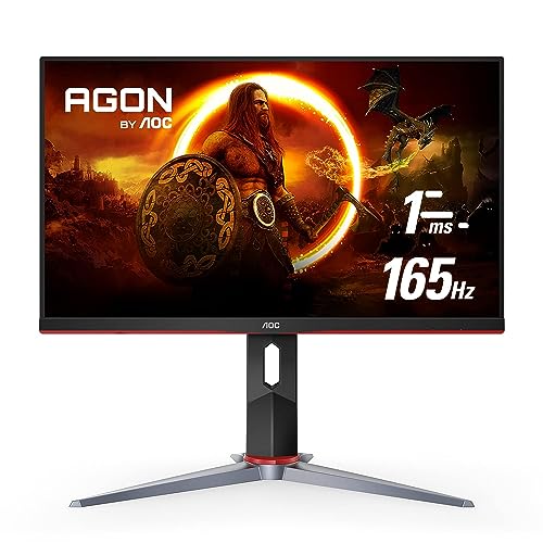 AOC Gaming 27G2SP 27” Frameless Gaming Monitor, FHD 1920x1080, 165Hz 1ms, Adaptive-Sync, Low Input Lag, VESA, Height Adjustable, Xbox PS5 Switch (2021 Model)