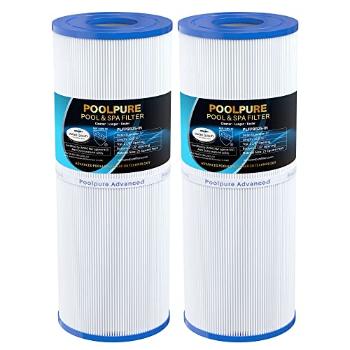 POOLPURE PLFPRB25-IN Hot Tub Filter Replace Unicel C-4326, Guardian 413-106, Filbur FC-2375, FC-2370, 3005845, 17-2327, 100586, 33521, 25392, 817-2500, 5X13 Drop in Spa Filter 2 Pack