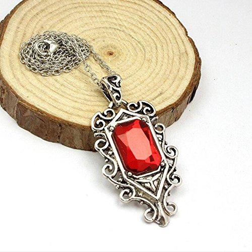 Shadowhunters Necklace City of Bones Pendant Clary Fray Mortal Instruments Isabelle Lightwood Ruby Cassandra Clare Silver Gothic Victorian