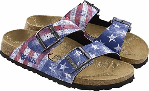 Birki's Original Santiago Birko Flor Narrow Width, Flag Stars and Stripes 36.0 S EU