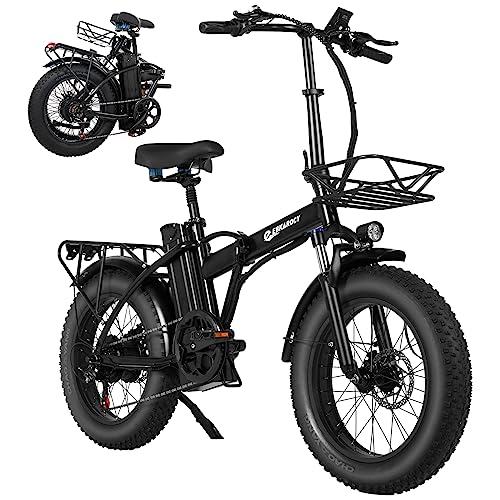EBKAROCY Electric Bike for Adults, 20' Fat Tire, 750W Motor, 48V 15AH Battery, 30MPH Speed, Shimano 7 Speed, Adult Electric Bicycles for Commute, Mountain Beach Snow