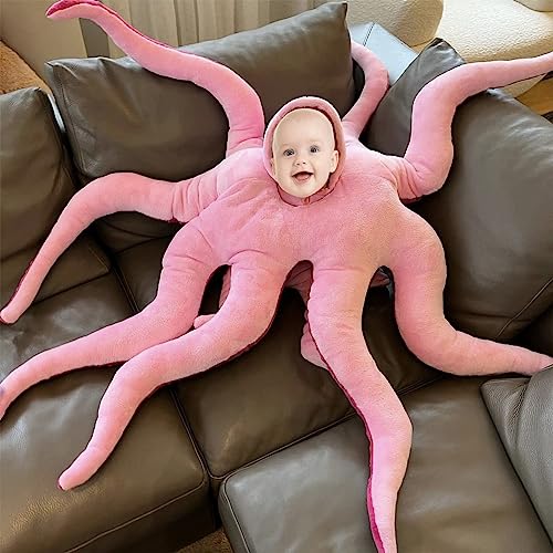 XKCL Baby Octopus Costume, Wearable Giant Stuffed Animal - Fun Dress Up Gift for Boys & Girls Birthday