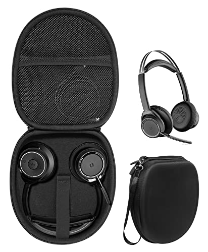 Alltravel Headset Case for Plantronics Voyager Focus UC, Blackwire 3210, C3210, 5210, 5220, 3220; Also for Jabra Evolve 65, 65UC, 40, 40 UC, 20 UC; H800, H820e, H390, h540, H650e, H570
