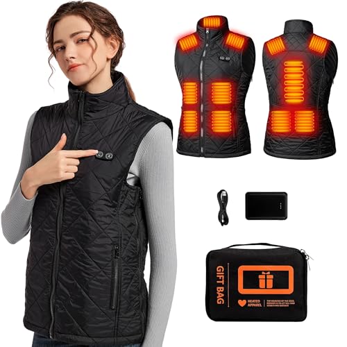 Heated Vest For Women With Battery Pack Included, Lightweight Womens Heated Vest Waterproof, Rechargeable Heated Jackets Usb Electric Smart Heating Vest, Warming Heated Vest For Hunting, Winter, Ski