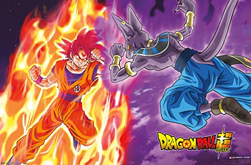 Trends International Dragon Ball: Super - Gods Battle Wall Poster, 22.375' x 34', Premium Unframed Version