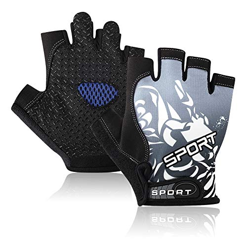 Accmor Cycling Gloves for Women Men, Half Finger Bike Gloves, Road Bicycle Gloves, Shock-Absorbing Anti-Slip Breathable Motorcycle Mountain Bike Gloves for Men Women Adults