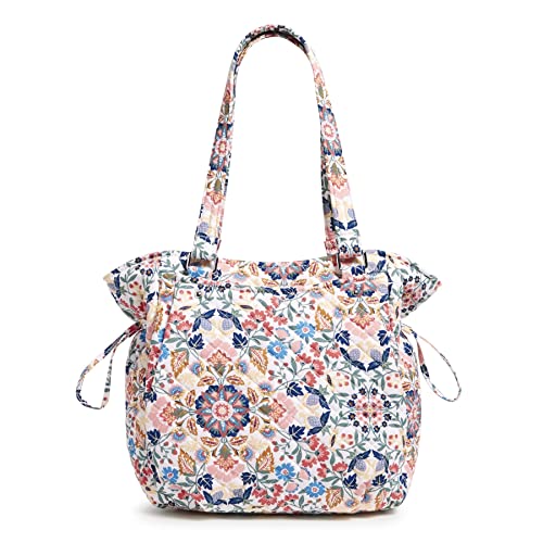 Vera Bradley Women's Cotton Glenna Satchel Purse, Enchanted Mandala - Recycled Cotton, One Size