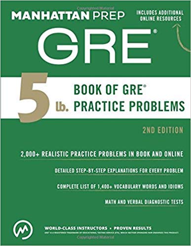 [1941234518] [9781941234518] 5 lb. Book of GRE Practice Problems (Manhattan Prep 5 lb Series) 2nd Edition-Paperback