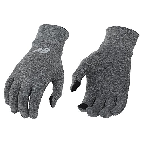 New Balance Lightweight Running Gloves, Cyclone Heather, Large