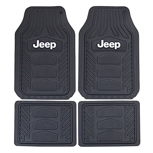 Plasticolor 001668R01 Jeep Weatherpro 4 Piece Floor Mats Set, Floor Mats, One Size, Black