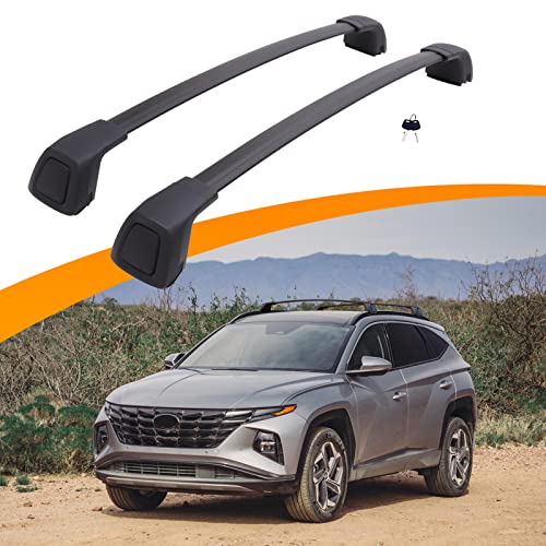 Snailfly Upgraded Crossbar Fit for 2022 2023 2024 Hyundai Tucson SE SEL N Line Limited NX4 Roof Rack Rail Cross Bars Accessories with Lock