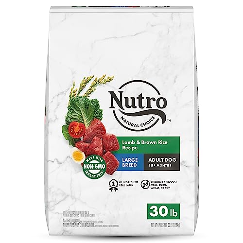 NUTRO NATURAL CHOICE Large Breed Adult Dry Dog Food, Lamb & Brown Rice Recipe Dog Kibble, 30 lb. Bag