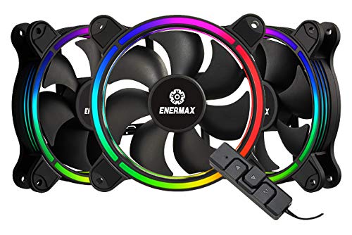 Enermax T.B. RGB AD Edition 3 Pack of 120mm PWM Case Fan; Unique 4-Ring Addressable RGB Lighting Sync via Motherboard/RGB Control Box; UCTBRGBA12P-BP3