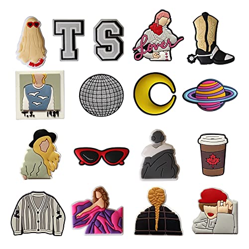 Qiuseadu Singer Shoe Charms TS Cowboy Midnight Lover Merch PVC Shoe Charms