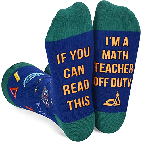 HAPPYPOP Teacher Appreciation Gifts for Teachers Men Women, Cool Gifts for Teachers Funny Teacher Gifts, Math Teacher Gift Math Gifts Math Sock