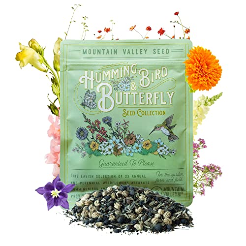 Package of 80,000 Wildflower Seeds - Hummingbird and Butterfly Wild Flower Seeds Collection - 23 Varieties of Pure Non-GMO Flower Seeds for Planting Including Milkweed, Nasturtium, and Forget Me Not…