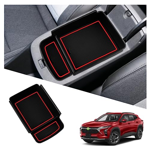 RUIYA Center Console Organizer for 2024 Chevy Trax Automotive Consoles & Organizers Chevy Trax 2024 Accessories Armrest Console Glove Tray Compatible with 2024 Chevy Trax(LS,1RS,LT,2RS,ACTIV)