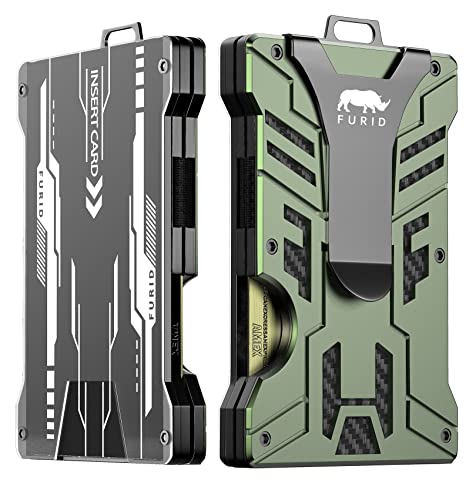 furid RFID Wallets for Men Slim: Minimalist Wallet - Front Pocket Wallet with Money Clip - Card Wallet with ID Holder - Credit Card Holder - Tactical Wallet for Men